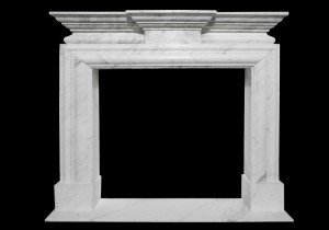 White Marble Fireplace mantel