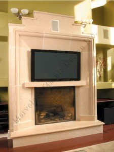 cast stone fireplace mantel